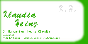 klaudia heinz business card